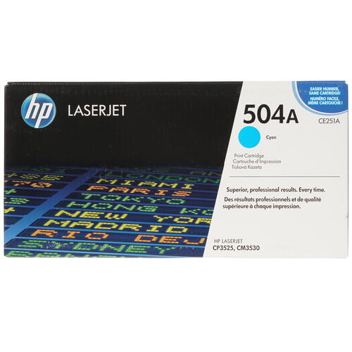 Купить Картридж лазерный HP 504A (CE251A) голубой, с чипом  0120497. Характеристики, отзывы и цены в Донецке