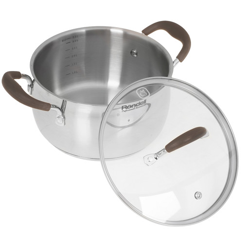 Купить Кастрюля Rondell Konzept RDS-1229 3.3 л 20 см серебристый  9309604. Характеристики, отзывы и цены в Донецке