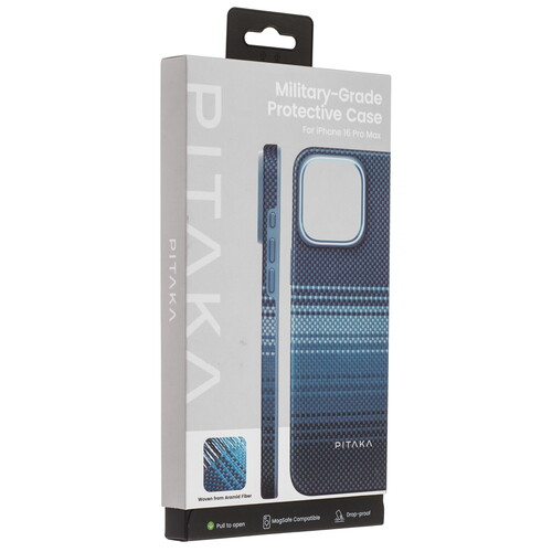 Купить Накладка  Pitaka Military-Grade Protective Case для Apple iPhone 16 Pro Max синий/голубой  5492738. Характеристики, отзывы и цены в Донецке