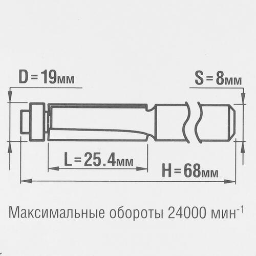 Купить Фреза ЗУБР 28727-19-25.4  5306786. Характеристики, отзывы и цены в Донецке