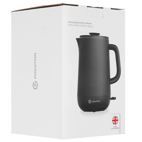 Купить Электрочайник EVOLUTION KP18172 черный  9207809. Характеристики, отзывы и цены в Донецке