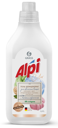 Купить Гель для стирки GRASS Alpi Color для цветных тканей, 1.8 л  5646017. Характеристики, отзывы и цены в Донецке