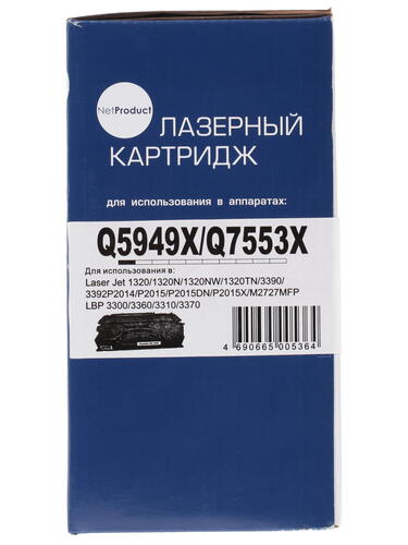 Купить Картридж лазерный NetProduct Q5949X/Q7553X черный  1047862. Характеристики, отзывы и цены в Донецке