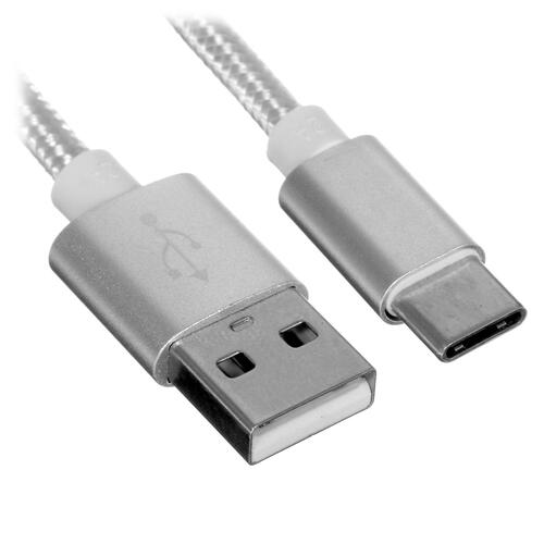 Купить Кабель круглый DEXP USB Type-C - USB 2.0 Type-A серый 1 м  4834164. Характеристики, отзывы и цены в Донецке