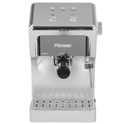 Купить Кофеварка рожковая Pioneer CM115P серебристый  9052711. Характеристики, отзывы и цены в Донецке