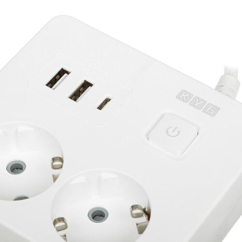 Купить Удлинитель Power Cube PC-1-2M белый  9196400. Характеристики, отзывы и цены в Донецке