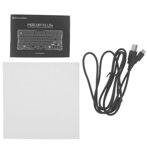 Купить Клавиатура  проводная + беспроводная GravaStar Mercury K1 Transparent Black  9276733. Характеристики, отзывы и цены в Донецке
