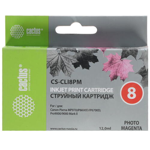 Купить Картридж Cactus CS-CLI8PM пурпурный  7932976. Характеристики, отзывы и цены в Донецке