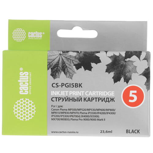 Купить Картридж Cactus CS-PGI5BK черный  6605419. Характеристики, отзывы и цены в Донецке