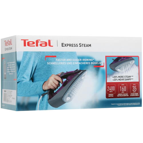 Купить Утюг Tefal Express Steam FV2847E0 фиолетовый  5352861. Характеристики, отзывы и цены в Донецке
