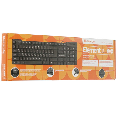 Купить Клавиатура  проводная Defender Element HB-190  8157238. Характеристики, отзывы и цены в Донецке