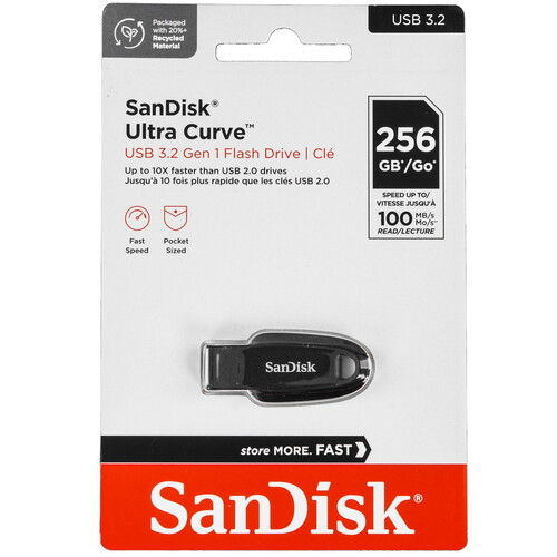 Купить Память USB Flash 256 ГБ SanDisk Ultra Curve [SDCZ550-256G-G46]  5470889. Характеристики, отзывы и цены в Донецке