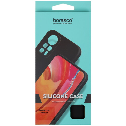 Купить Накладка  BoraSCO Silicone Case для realme C75 черный  5612095. Характеристики, отзывы и цены в Донецке