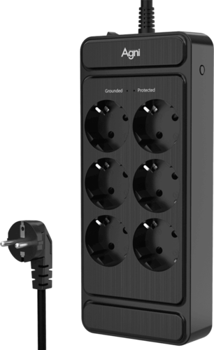 Купить Сетевой фильтр AGNI TP-FS6E черный  9289353. Характеристики, отзывы и цены в Донецке