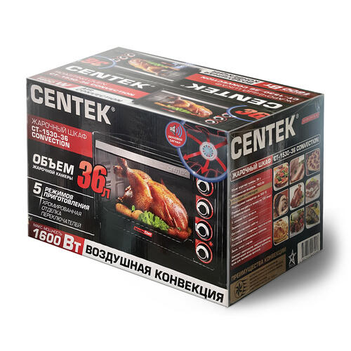 Купить Мини-печь Centek CT-1530-36 Convection черный  8113503. Характеристики, отзывы и цены в Донецке