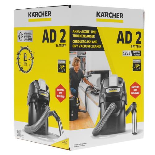 Купить Пылесос для золы аккумуляторный Karcher AD 2 Battery , Без ЗУ, Без АКБ  5322799. Характеристики, отзывы и цены в Донецке