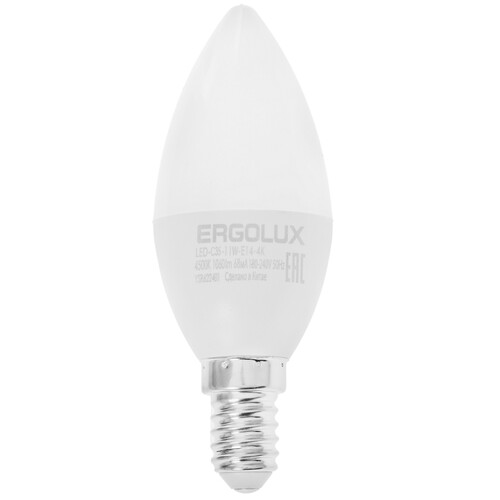 Купить Лампа светодиодная Ergolux LED-C35-11W-E14-4K  5467559. Характеристики, отзывы и цены в Донецке