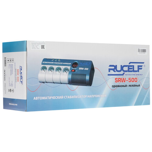 Купить Стабилизатор напряжения RUCELF SRW-500-D  8105927. Характеристики, отзывы и цены в Донецке