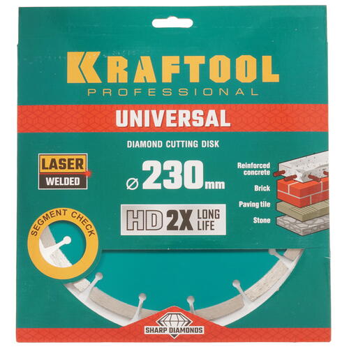Купить Диск алмазный KRAFTOOL UNIVERSAL 36680-230  5308005. Характеристики, отзывы и цены в Донецке