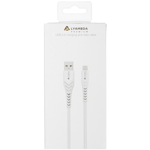Купить Кабель круглый Lyambda Lightning 8-pin MFI - USB 2.0 Type-A белый 1 м  5497282. Характеристики, отзывы и цены в Донецке