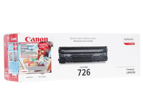 Купить Картридж лазерный Canon 726BK черный, с чипом  0126394. Характеристики, отзывы и цены в Донецке