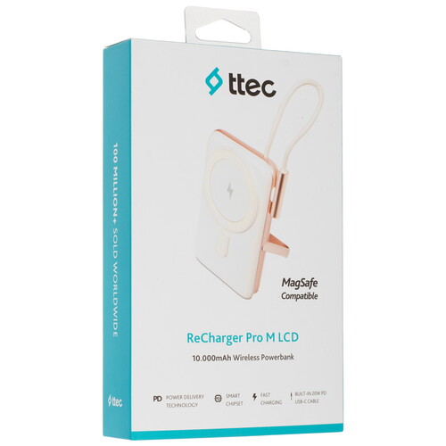 Купить Портативный аккумулятор TTEC ReCharger Pro M белый  9202701. Характеристики, отзывы и цены в Донецке