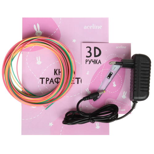 Купить 3D-ручка с пластиком Aceline RP101B  розовый  9044533. Характеристики, отзывы и цены в Донецке