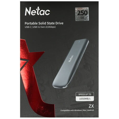 Купить 250 ГБ Внешний SSD Netac ZX  5616136. Характеристики, отзывы и цены в Донецке