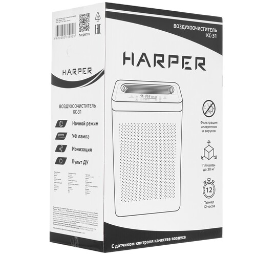 Купить Очиститель воздуха Harper KC-31 белый  9056605. Характеристики, отзывы и цены в Донецке