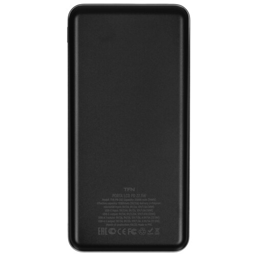 Купить Портативный аккумулятор TFN Porta LCD PD 20 черный  5465310. Характеристики, отзывы и цены в Донецке