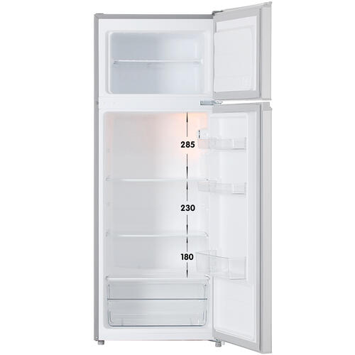 Купить Холодильник с морозильником  DEXP RF-TD210NMA/W серебристый  4864776. Характеристики, отзывы и цены в Донецке