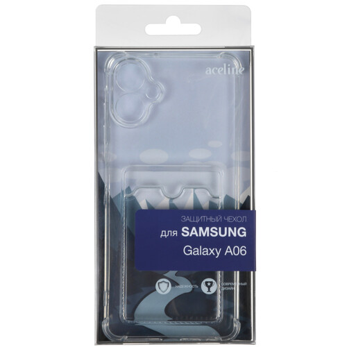 Купить Накладка  Aceline Pocket для Samsung Galaxy A06 прозрачный  5490698. Характеристики, отзывы и цены в Донецке