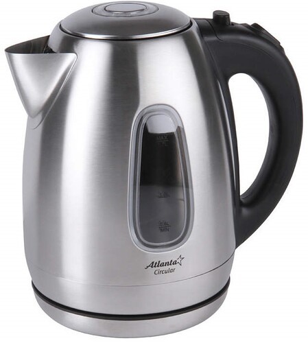 Купить Электрочайник Atlanta ATH-2426 серебристый  8112242. Характеристики, отзывы и цены в Донецке