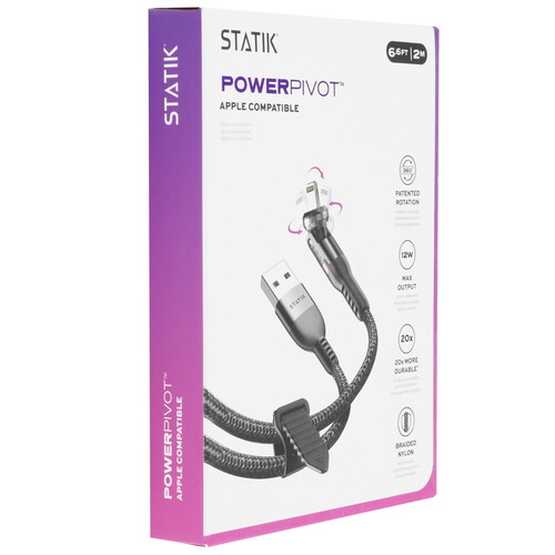 Купить Кабель круглый STATIK Lightning 8-pin - USB 2.0 Type-A черный 2 м  9240653. Характеристики, отзывы и цены в Донецке