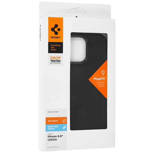 Купить Накладка  Spigen Core Armor MagSafe для Apple iPhone 16 Pro черный  5614004. Характеристики, отзывы и цены в Донецке