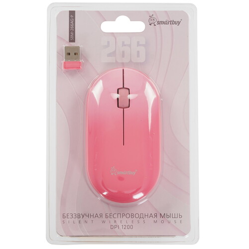 Купить Мышь беспроводная Smartbuy 266AG [SBM-266AG-P] розовый  9190273. Характеристики, отзывы и цены в Донецке