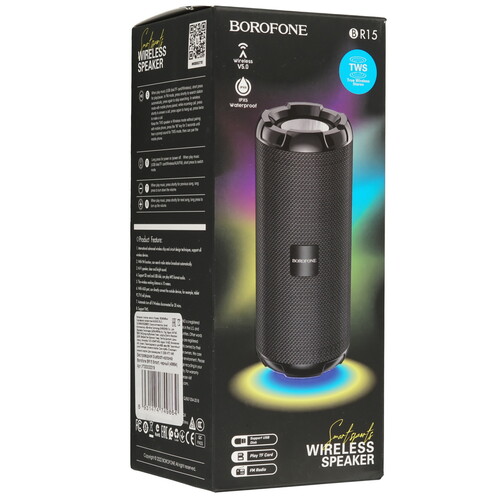 Купить Портативная колонка Borofone BR15 Smart, черный  9237946. Характеристики, отзывы и цены в Донецке
