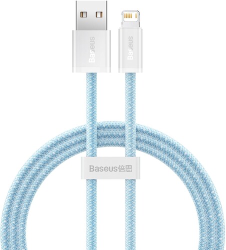 Купить Кабель круглый Baseus Lightning 8-pin - USB 2.0 Type-A голубой 1 м  9260670. Характеристики, отзывы и цены в Донецке
