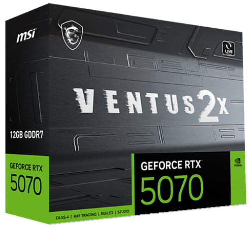 Купить Видеокарта MSI GeForce RTX 5070 VENTUS 2X  5637914. Характеристики, отзывы и цены в Донецке