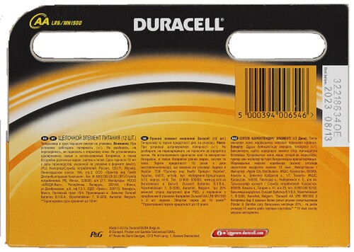 Купить Батарейка Duracell Basic AA (LR6/ER14505/FR6/R6P)  0173877. Характеристики, отзывы и цены в Донецке
