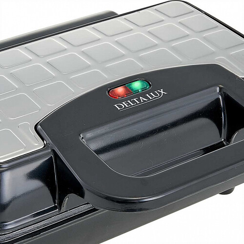 Купить Вафельница DELTA LUX DE-6400 черный  5354123. Характеристики, отзывы и цены в Донецке