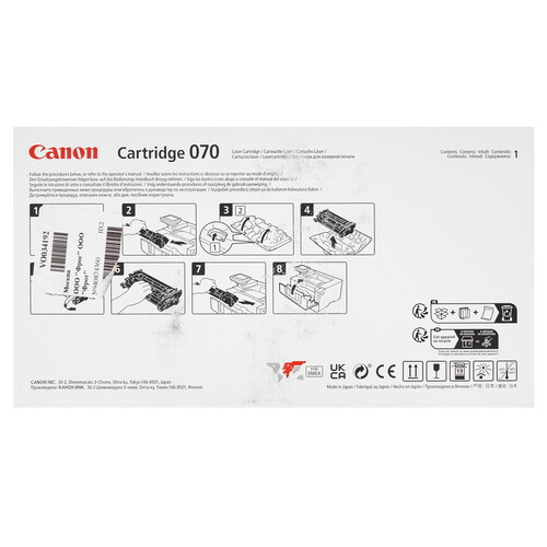 Купить Картридж лазерный Canon 070 черный  5451934. Характеристики, отзывы и цены в Донецке