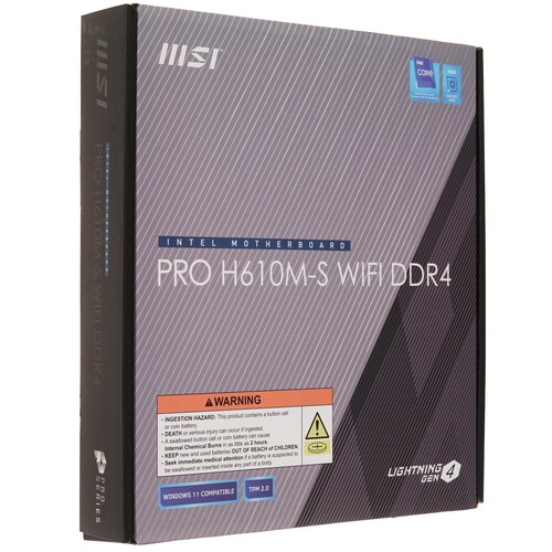 Купить Материнская плата MSI PRO H610M-S WIFI DDR4  5630004. Характеристики, отзывы и цены в Донецке