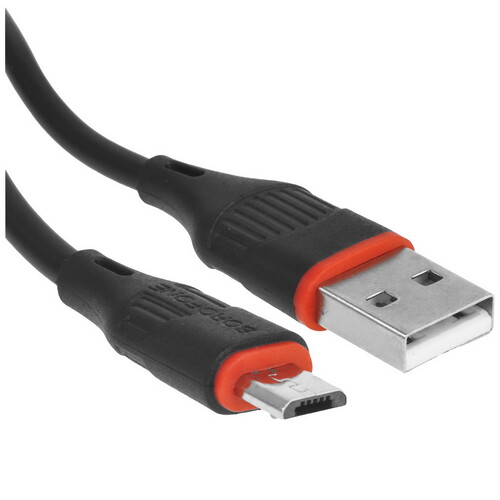 Купить Кабель круглый Borofone micro USB - USB 2.0 Type-A черный 1 м  9244425. Характеристики, отзывы и цены в Донецке