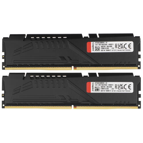 Купить Оперативная память Kingston Fury Beast Black AMD [KF556C36BBEK2-64] 64 ГБ  5093299. Характеристики, отзывы и цены в Донецке