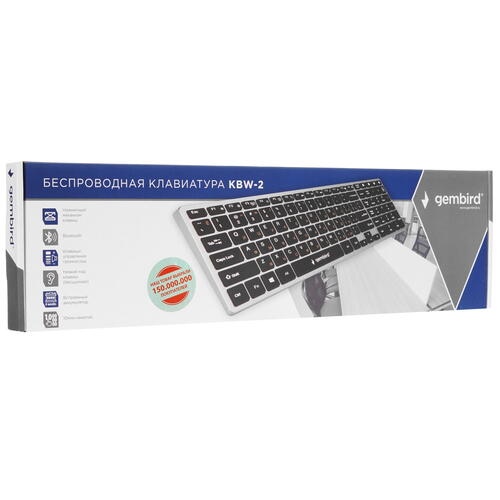 Купить Клавиатура  беспроводная Gembird KBW-2  1694496. Характеристики, отзывы и цены в Донецке