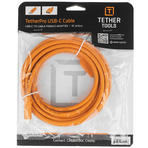 Купить Кабель Tether Tools USB Type-C - USB Type-A оранжевый  5605746. Характеристики, отзывы и цены в Донецке