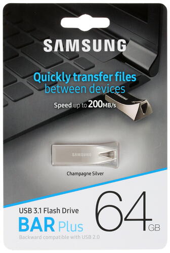 Купить Память USB Flash 64 ГБ Samsung BAR Plus [MUF-64BE3/APC]  1244179. Характеристики, отзывы и цены в Донецке