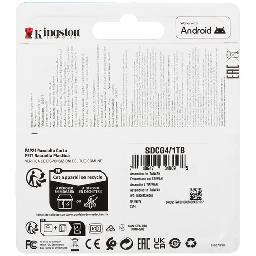 Купить Карта памяти Kingston Canvas Go! Plus microSDXC 1000 ГБ  5624202. Характеристики, отзывы и цены в Донецке