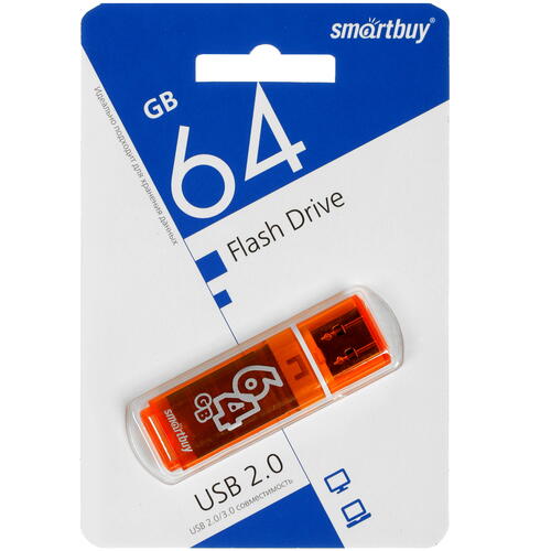 Купить Память USB Flash 64 ГБ Smartbuy Glossy  5072228. Характеристики, отзывы и цены в Донецке